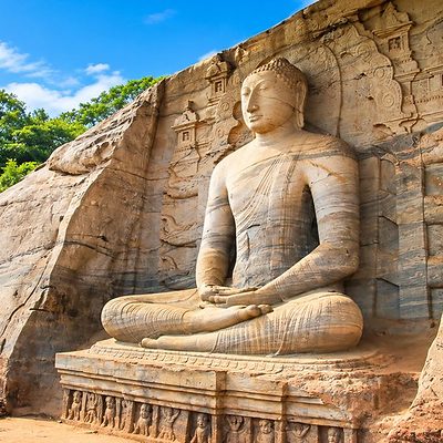 The rock-cut Buddha at Gal Vihara, Polonnaruwa, Sri Lanka