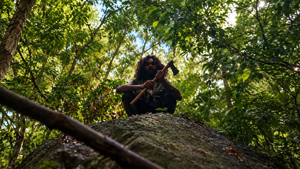 A Vedda guide in the forest at Gal Oya, Sri Lanka