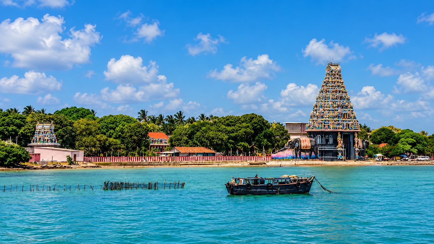 A temple on the shore of Nainativu, off Jaffna