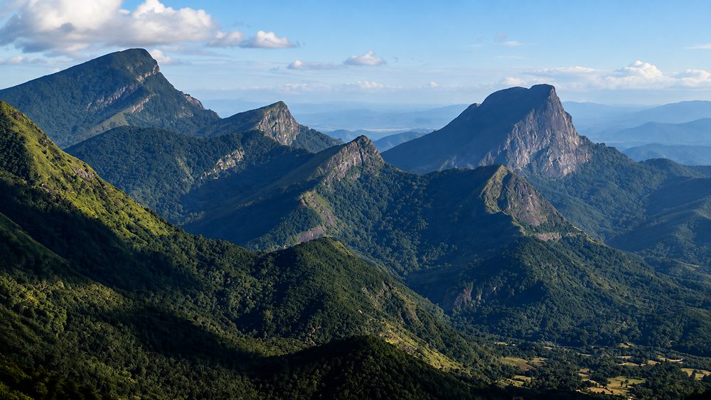 Montane ridges of the Knuckles range seen from Riverston, Sri Lanka
